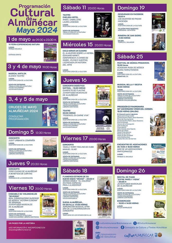 Almuñécar ofrece más de 25 propuestas culturales en mayo que comienzan con las Cruces